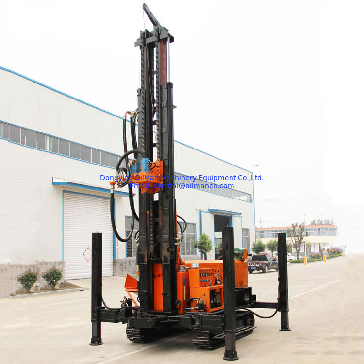 200m de profondeur en descendant le trou mobile de forage de puits d'eau de forage de la plate-forme machine à vendre