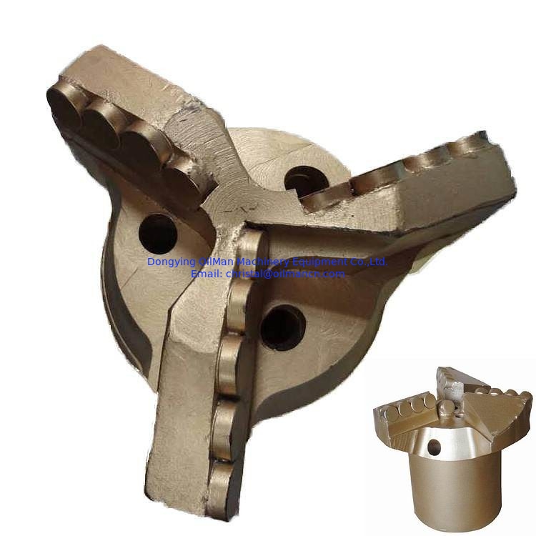 3 lames étape type 6-1/2 "carbure de tungstène diamant PDC Drag Bit pour le forage de roche