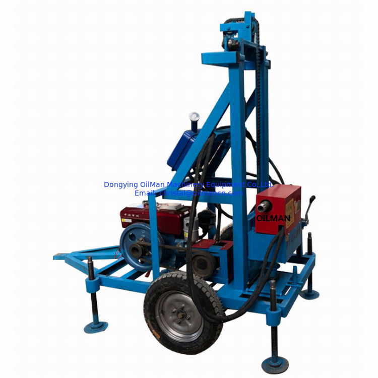 Machine de forage hydraulique portable pour puits d'eau de 100 m de profondeur